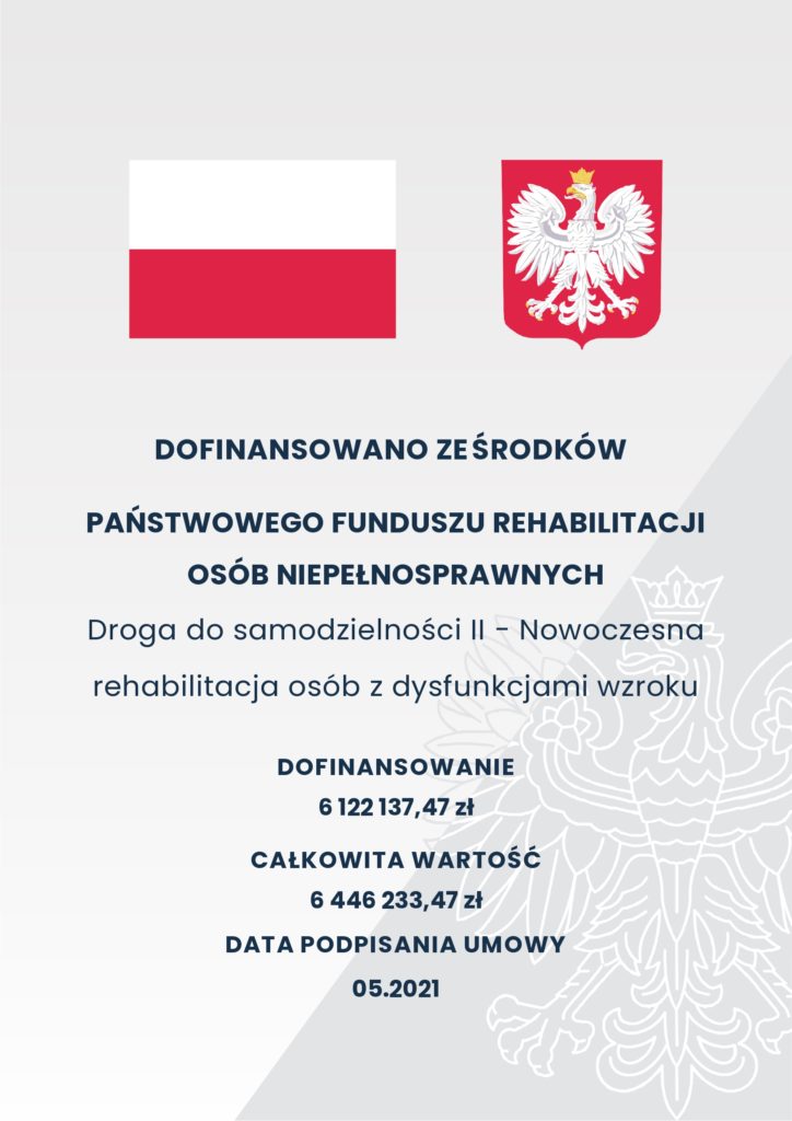 Plakat infomujący o dofinansowaniu projektu ze środków zewnętrznych