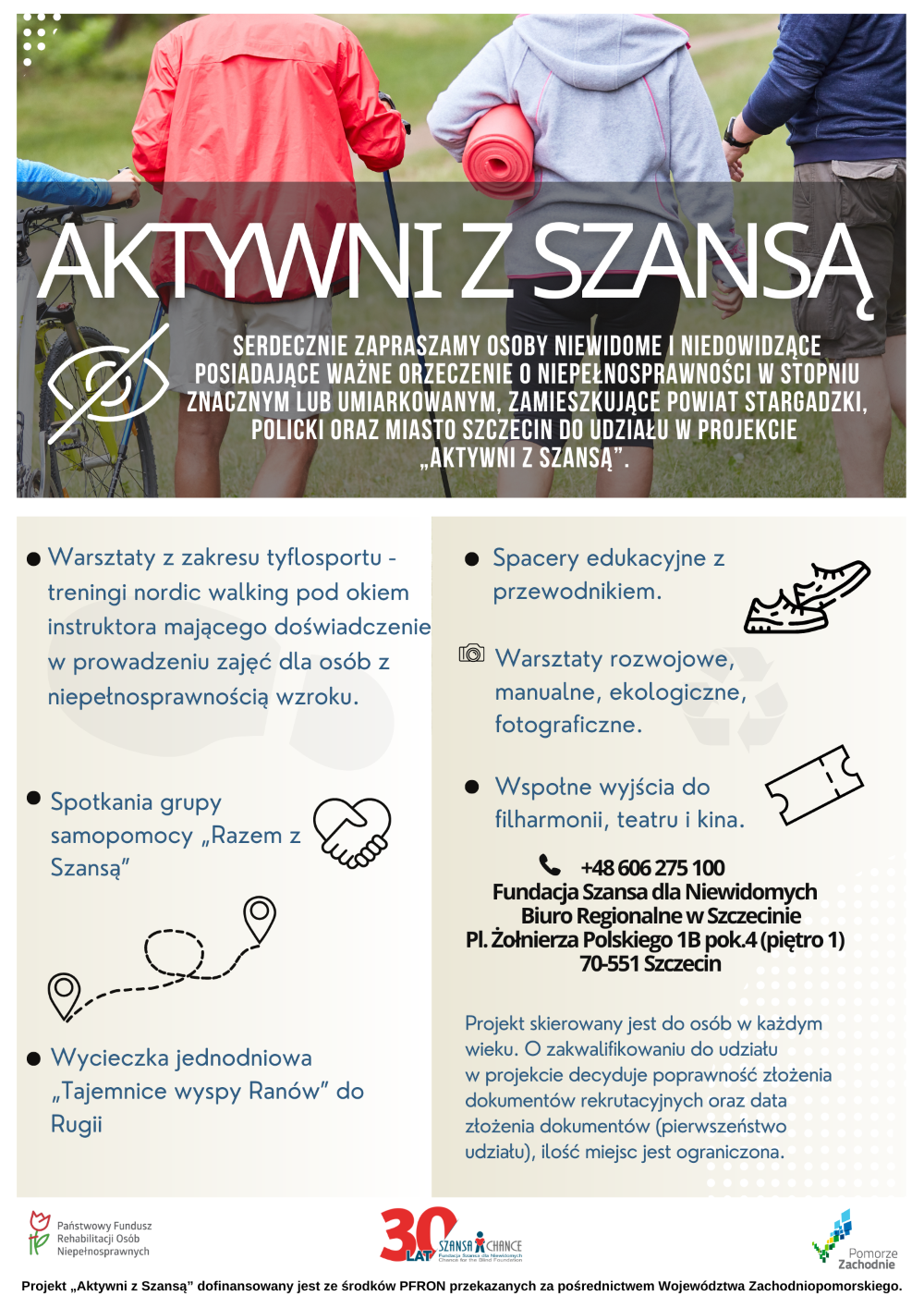 Plakat informujący o projekcie